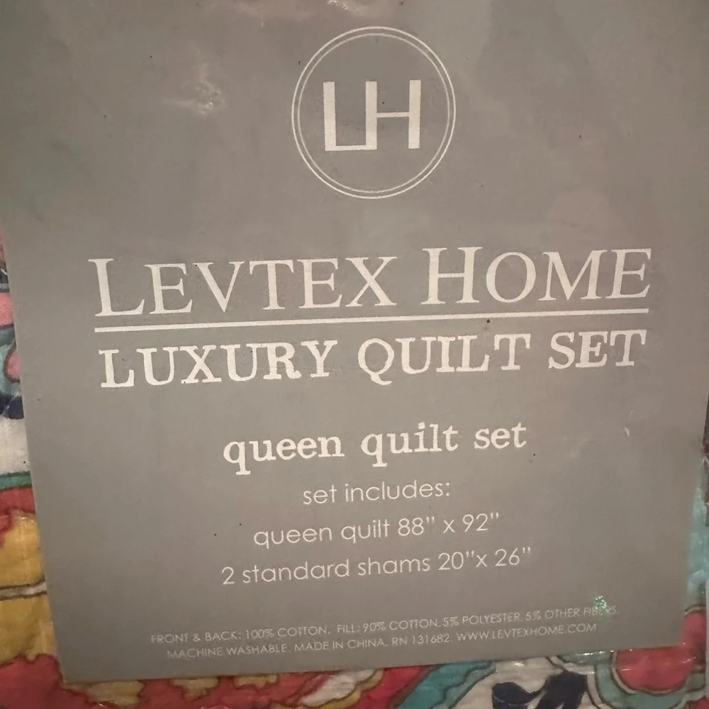 Levtex Multicolor Floral Quilt Set - Picture 4 of 4